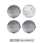For Audi A8 A5 A6 C5 C6 C7 A7 A1 A3 A4 B5 Q3 Q5 Q7 TT 4pcs 60mm 61mm 68mm 69mm Car Wheel Hub Center Caps Rim Cover Accessories