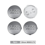 For Audi A8 A5 A6 C5 C6 C7 A7 A1 A3 A4 B5 Q3 Q5 Q7 TT 4pcs 60mm 61mm 68mm 69mm Car Wheel Hub Center Caps Rim Cover Accessories