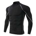 Camiseta deportiva de culturismo para hombre, camiseta para correr de secado rápido, Top de compresión de manga larga, camiseta de gimnasio para hombre, camiseta ajustada para Fitness Rashgard