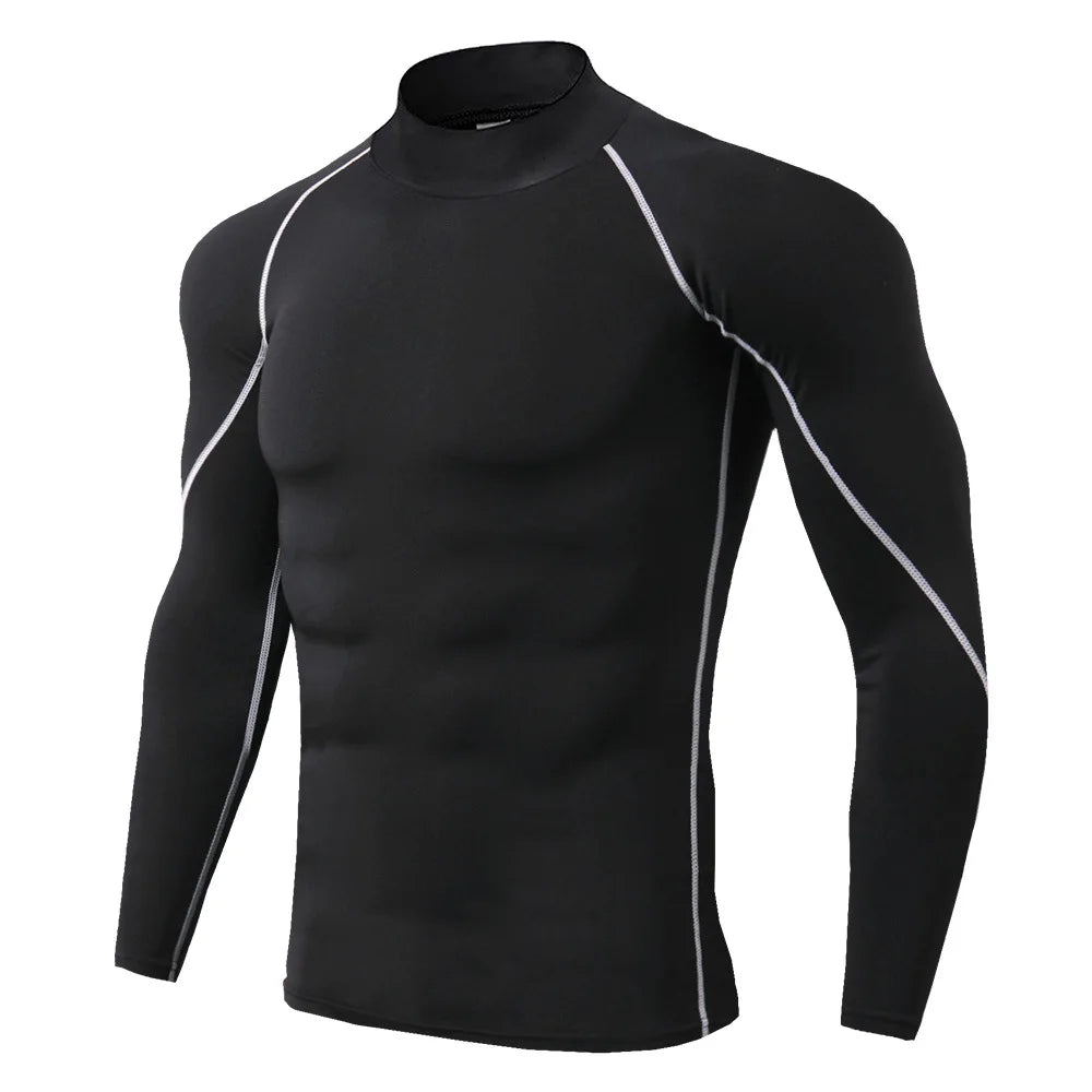 Camiseta deportiva de culturismo para hombre, camiseta para correr de secado rápido, Top de compresión de manga larga, camiseta de gimnasio para hombre, camiseta ajustada para Fitness Rashgard