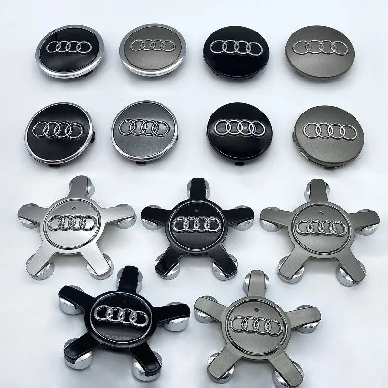 4pcs Audi 135MM Car Hub Caps 8R0601165 4F0601165 For A4 A5 A6 A7 Q3 Q5 A3 S5 Accessories Auto Wheel Center Cap Hubcap Rim Covers