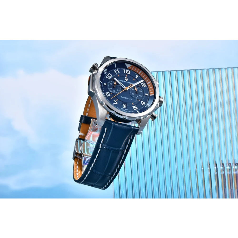 PAGANI DESIGN Watches 2026 New Strong Luminous Luxury Quartz Men Watch Fashion Leather Watch For Men Sapphire Glass Chronograph