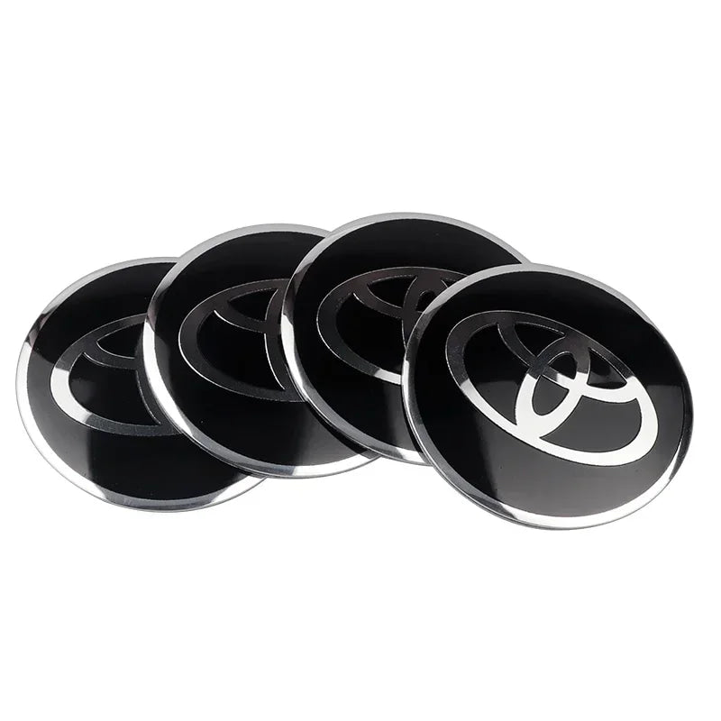 4Pcs 56MM Car Styling Aluminum Wheel Center Hub Caps Stickers For Toyota Rav4 Corolla Camry Aqua Yaris Cross Auris TRD GR Sport