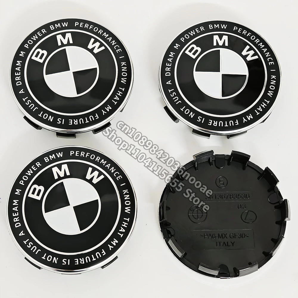 4 Pcs 68mm 56mm Wheel Center Cap for BMW E90 E87 F30 F20 F10 E60 F01 F02 G20 G30 G38 G14 F22 X1 X3 X4 X5 X6 M1 M2 M3 M4 M5 M6 M8