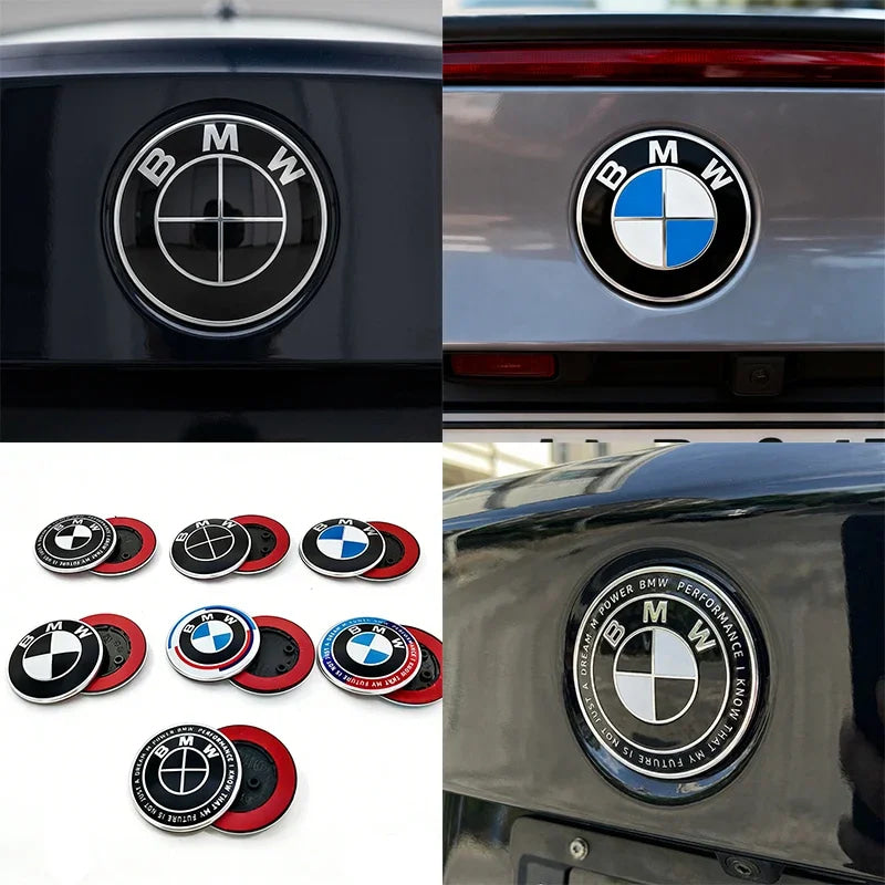 Car Sticker Easy Installation 82mm For BMW Hood Bonnet Logo Emblem Badge  Ultra Durable Anti-Rust Waterproof Front Accessory