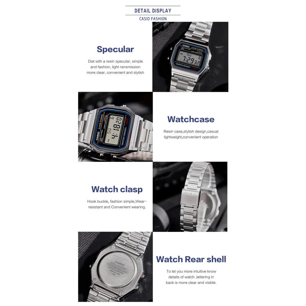 Casio watch silver watch men set brand luxury LED digital Waterproof Quartz men watch Sport military Wrist Watch relogio masculi
