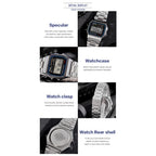 Casio watch silver watch men set brand luxury LED digital Waterproof Quartz men watch Sport military Wrist Watch relogio masculi