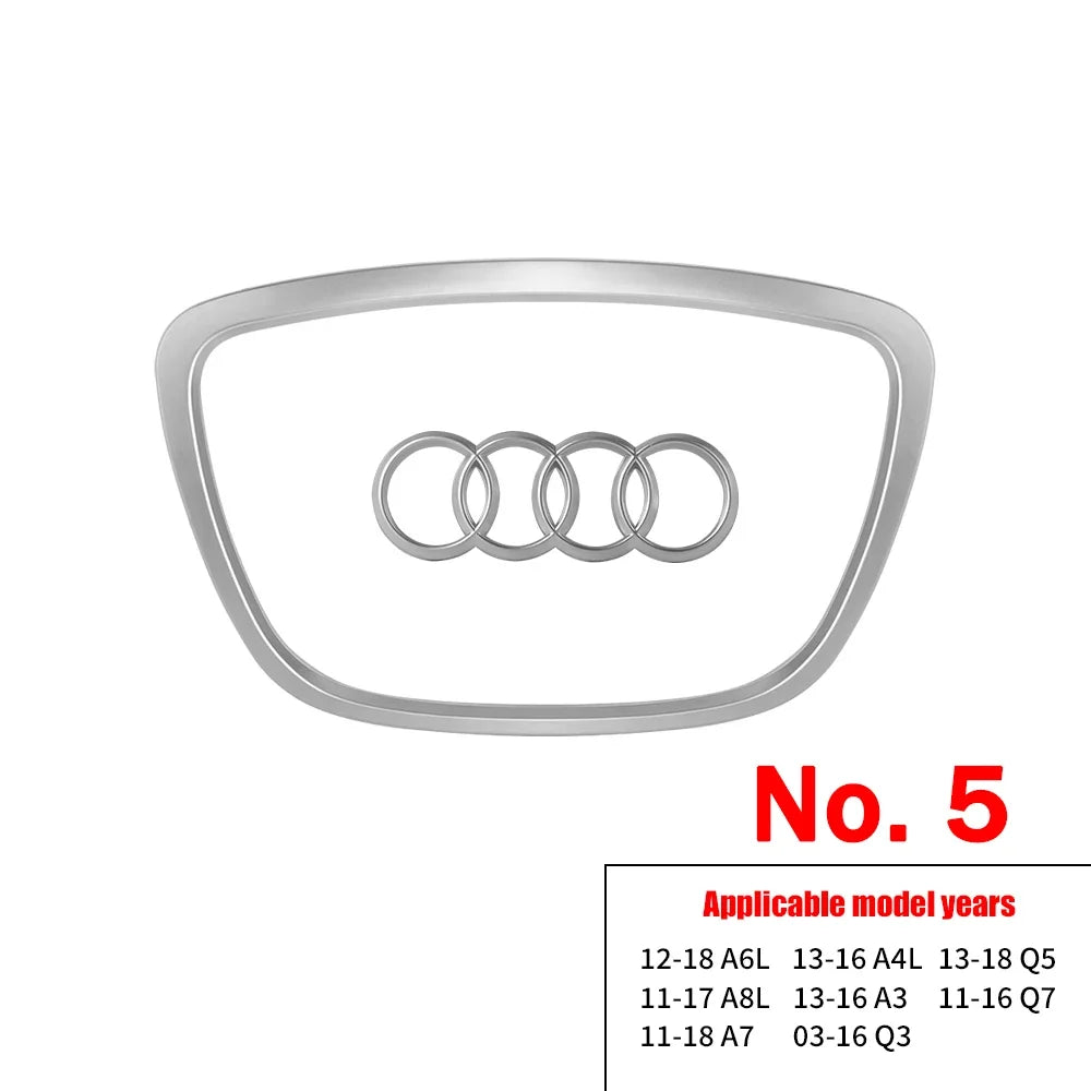 Car Styling Steering Wheel Center Logo Covers Trim Accessorie Fit  AUDI A6L Q7 Q3 Q5 A7 A5 A3 A4L A8L A8 Q5L Q8 A7 Q6 E-TRON SQ5