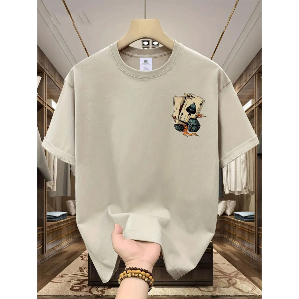 The latest 100% classic printed loose-fitting short-sleeved shirt is a high-quality top suitable for both men and women.