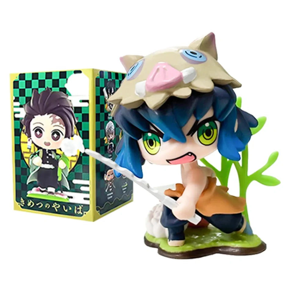 Demon Slayer Tanjiro Kamado Nezuko anime cartoon figure blind box creative personalized statue model ornament surprise gift box