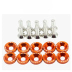 JDM Fender Washers M6 Bolt Set Car Modification Gasket Screw Fender Bumper Engine Aluminum Concave Screws Hex Fastener for Honda