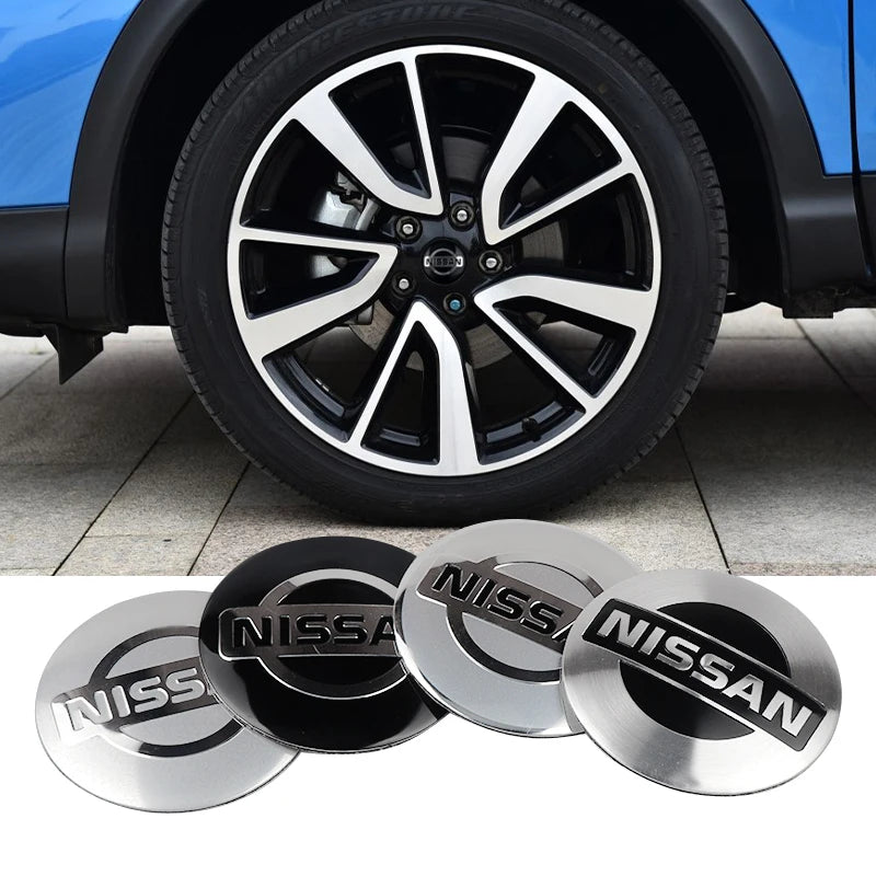 4Pc 56/60mm Wheel Center Hub Rim Caps Car Wheel Hub Covers Fit For Nissan X-Trail Qashqai Almera Note Leaf J10 Teana V36 Tiida