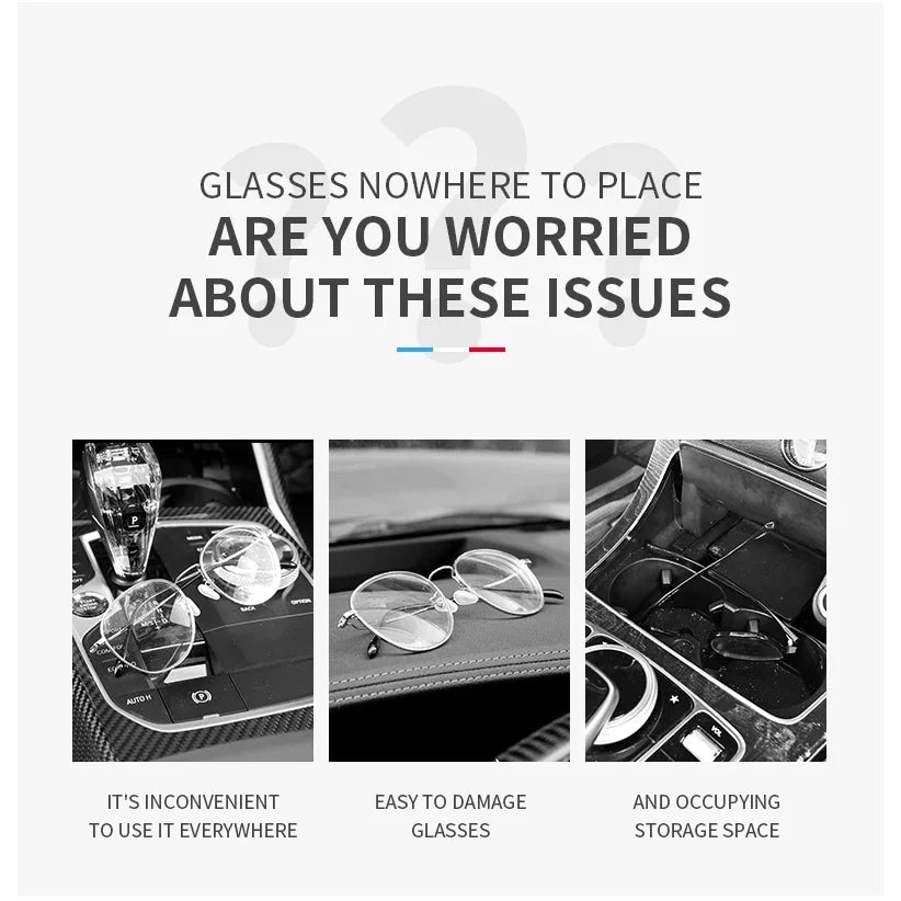 Car Eyewear Case Box Sunglasses Holder Sun Visor Storage Protective Frame Box Glasses Clip For Toyota GR Sport Rav4 Yaris Camry