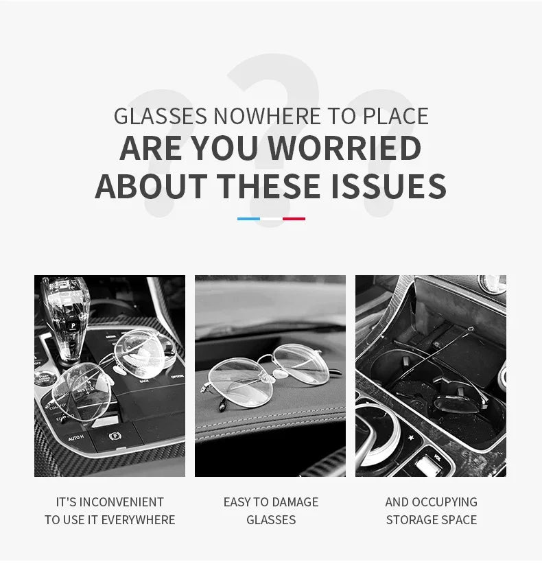 Car Eyewear Case Box Sunglasses Holder Sun Visor Storage Protective Frame Box Glasses Clip For Toyota GR Sport Rav4 Yaris Camry
