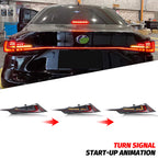 LED Tail Lights for Lexus IS250 IS350 IS200t IS300 ISF 3IS 2014-2020 Clear Sequential Turn Signal Rear Trunk Lid Lamps Assembly