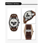 Fossil CH2890 Coachman Chronograph Men's Watch Military Brown Leather Strap Sport Waterproof Quartz Wristwatch Relogio Masculino