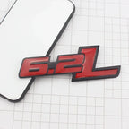 3D Metal 6.2L Logo Car Rear Boot Trunk Emblem Badge Sticker For Ford Raptor F150 Hummer H2 Chevrolet C7 Camaro Dodge Challenger