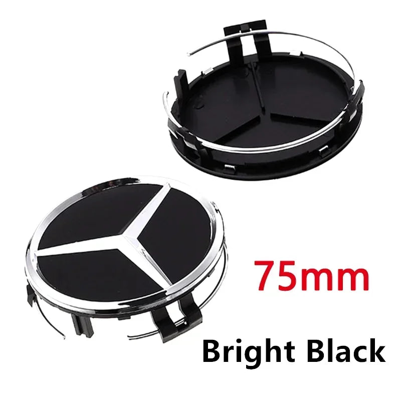 4pcs 56mm 60mm 75mm  68mm3Pin Car Wheel Center Cap Rim Hub Caps Emblem W202 W220 W213 W210 W164 E200 E260 E300 For Mercedes Benz