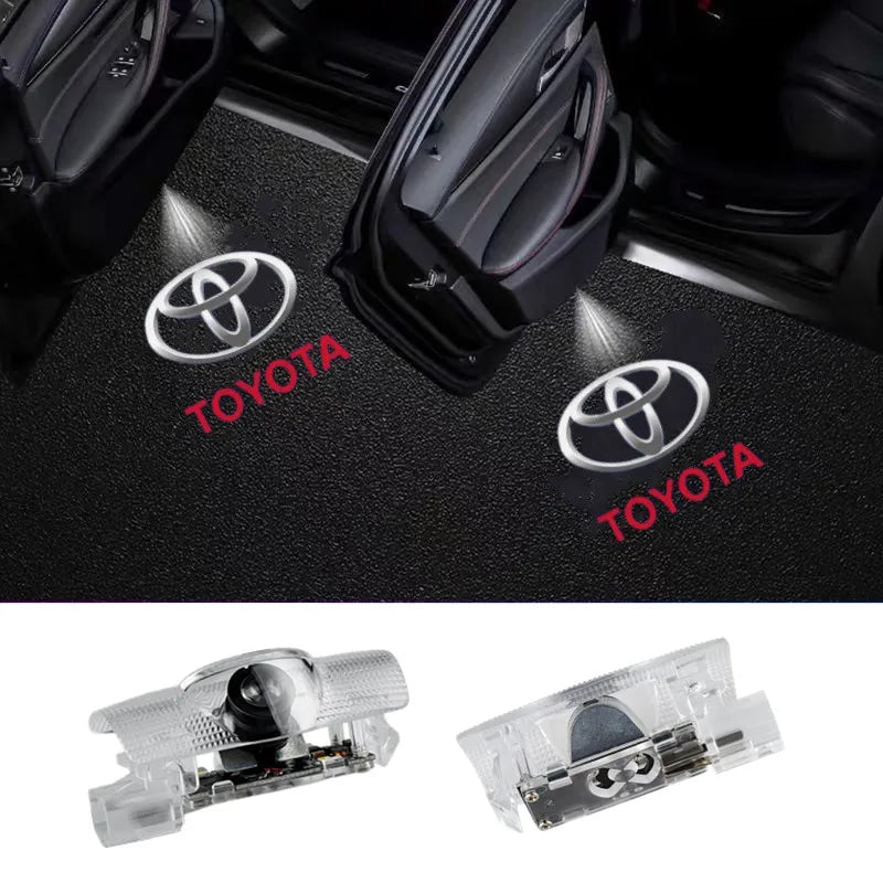 Night Light sticker For Toyota Led Car Door Welcome Lamp Laser Projector Logo Camry Corolla Prius RAV4 Land Cruiser Prado Tundra