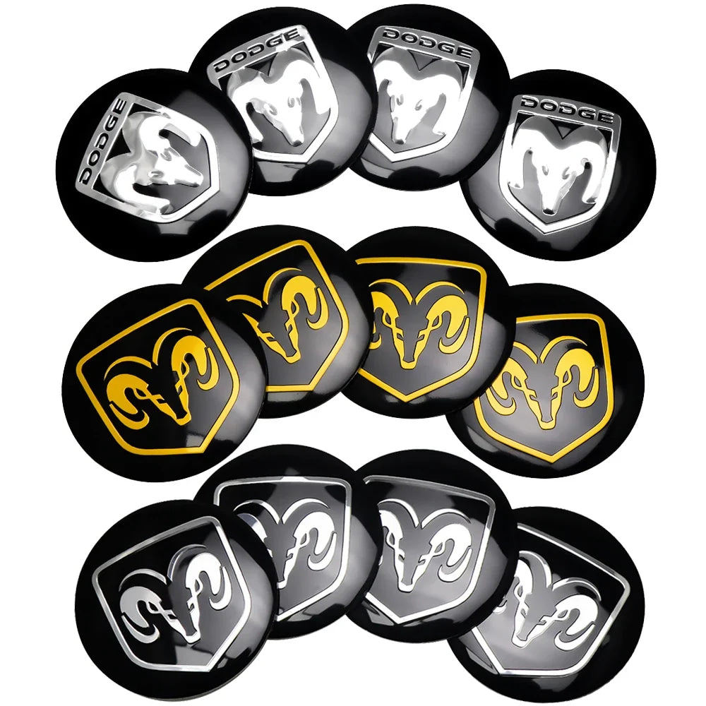 56MM Car Wheel Center Cover Sticker Hub Cap Accessories For Dodge Durango Caliber Dakota Neon SRT SXT Nitro Avenger Dart Viper