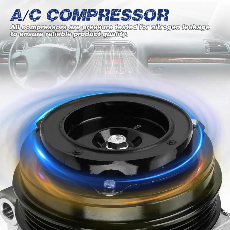 For Chevrolet GMC Silverado Sierra Express Cadillac AC Compressor + Clutch