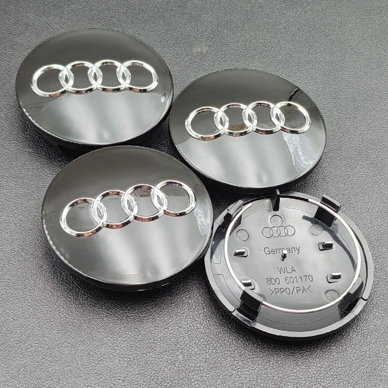 4pcs 60mm 61mm 68mm  Audi Hub Caps Car Wheel Center Caps  For Audi A1 A2 A3 A4 A5 A6 A7 A8 S3 S6 Q3 Q5 Q7 Accessories