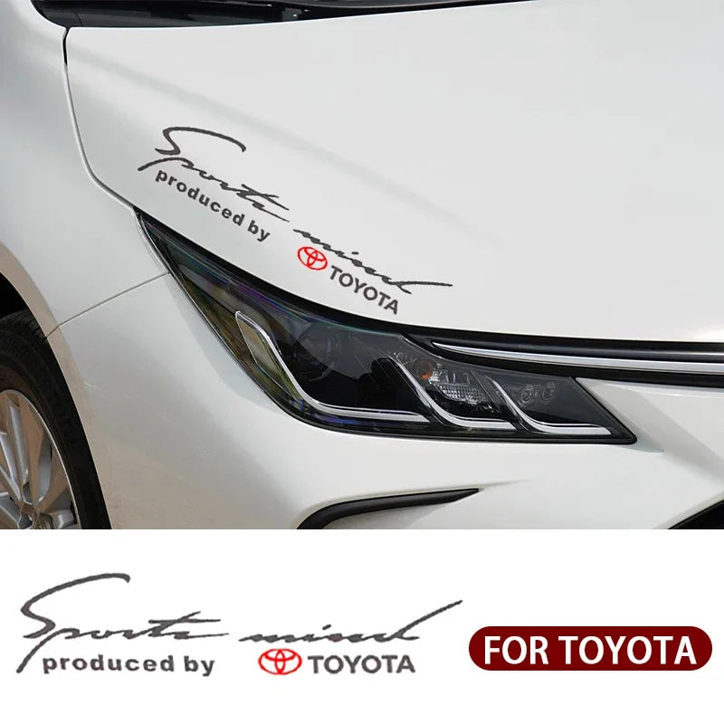 1Pcs Sport Design Car Front Head Light Eyebrow 3D Sticker Emblem For  Toyota TRD Camry RAV4 Land Corolla Levin Yaris Aygo Hilux