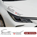 1Pcs Sport Design Car Front Head Light Eyebrow 3D Sticker Emblem For  Toyota TRD Camry RAV4 Land Corolla Levin Yaris Aygo Hilux