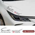 1Pcs Sport Design Car Front Head Light Eyebrow 3D Sticker Emblem For  Toyota TRD Camry RAV4 Land Corolla Levin Yaris Aygo Hilux