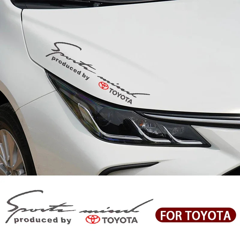 1Pcs Sport Design Car Front Head Light Eyebrow 3D Sticker Emblem For  Toyota TRD Camry RAV4 Land Corolla Levin Yaris Aygo Hilux