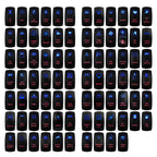 Waterproof 5 Pins SPST On/Off Rocker Switch Blue & Red Led 20A/12V 10A/24V Toggle Switch GPS for Cars,Trucks, RVs, Boats