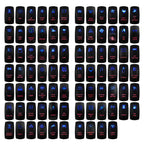 Waterproof 5 Pins SPST On/Off Rocker Switch Blue & Red Led 20A/12V 10A/24V Toggle Switch GPS for Cars,Trucks, RVs, Boats