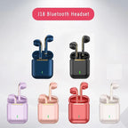 J18 TWS Wireless Earbuds, 5.3 Bluetooth Headphones Long Playtime, Noise Cancelling Voice Call, for Gaming, Business & Sports