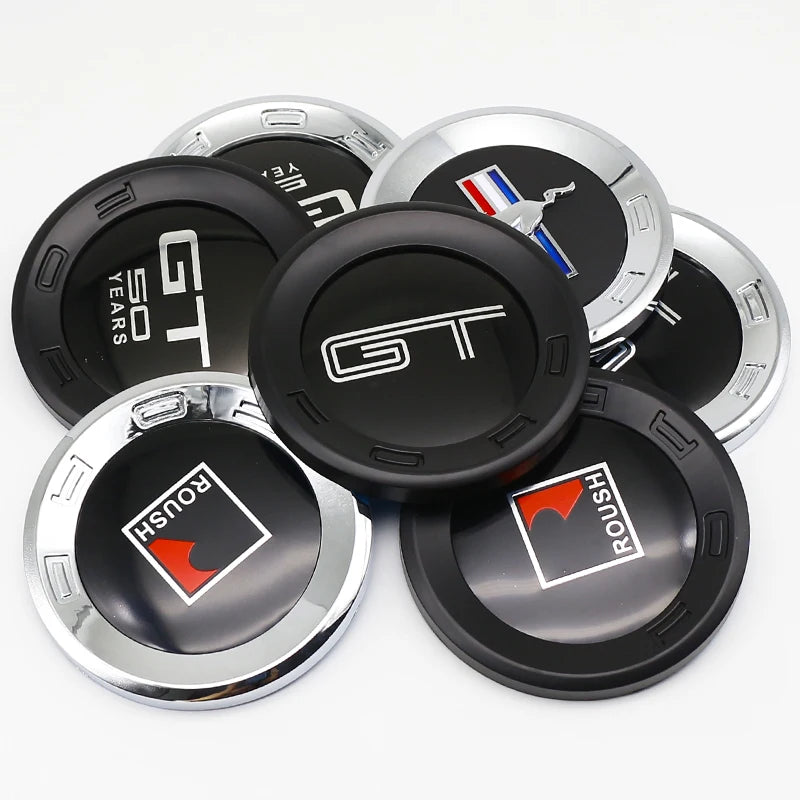 15CM Car Emblem Trunk Round Badge Sticker GT logo For Ford Mustang 5.0 ROUSH SHELBY GT 500 Cobra LAGUNA Tail Box Cobra Shape