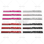 Symmetrical AWD Car Emblem Adhesive Metal Zinc Alloy Fender Badge for Subaru Legacy Forester XV Outback BRZ