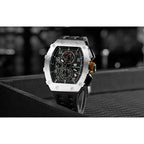 TSAR BOMBA Watch for Men Luxury Brand Tonneau Design Waterproof Clock Stainless Steel Wristwatch Fashion Rectangle Mens Watch