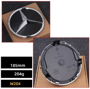 Car Front Grille Emblem Star Badge  Logo Chrome black Silver 3D Mirror Mercedes Benz W205 W204 W253 W213 W206 W166 gle VVVglc