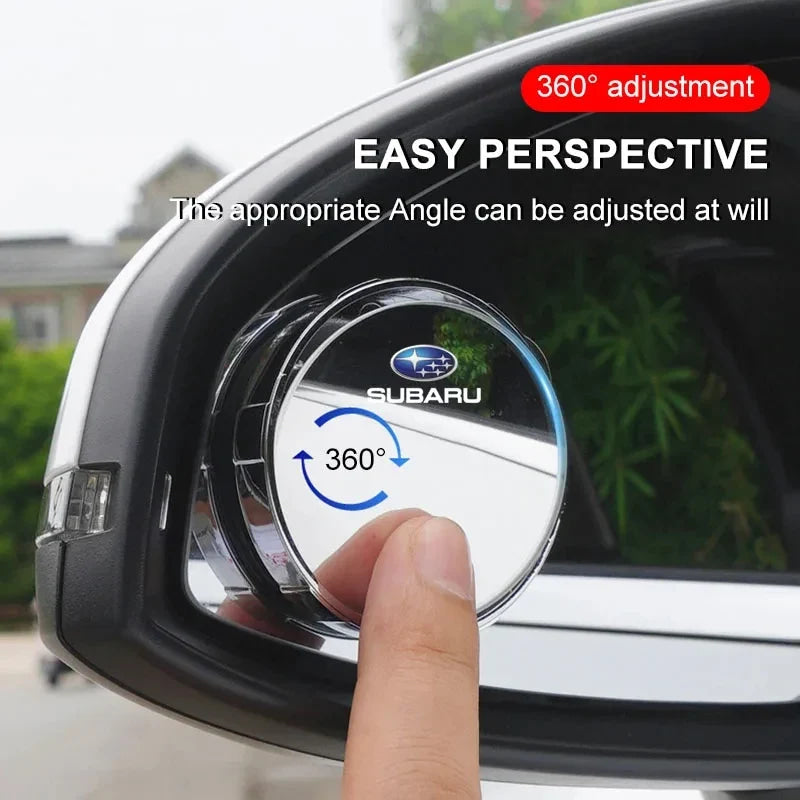 1 Pair 360 Degree Wide Angle Adjustable Car Rear View Mirror For Subaru LEGACY Forester Outback Rally WRX WRC XV Impreza