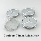 For AMG 4pcs 75MM Car Wheel Center Hub Caps Covers Mercedes Benz A B C S Class AMG GLA CLA GLC W176 W221 W204 W205 accessories