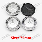 4pcs 56mm 75mm Car Wheel Center Hub Caps Cover Auto Accessories Mercedes Benz Amg C180 C200 C260 W108 W124 W126 W140 W168 W176
