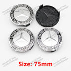 4pcs 56mm 75mm Car Wheel Center Hub Caps Cover Auto Accessories Mercedes Benz Amg C180 C200 C260 W108 W124 W126 W140 W168 W176