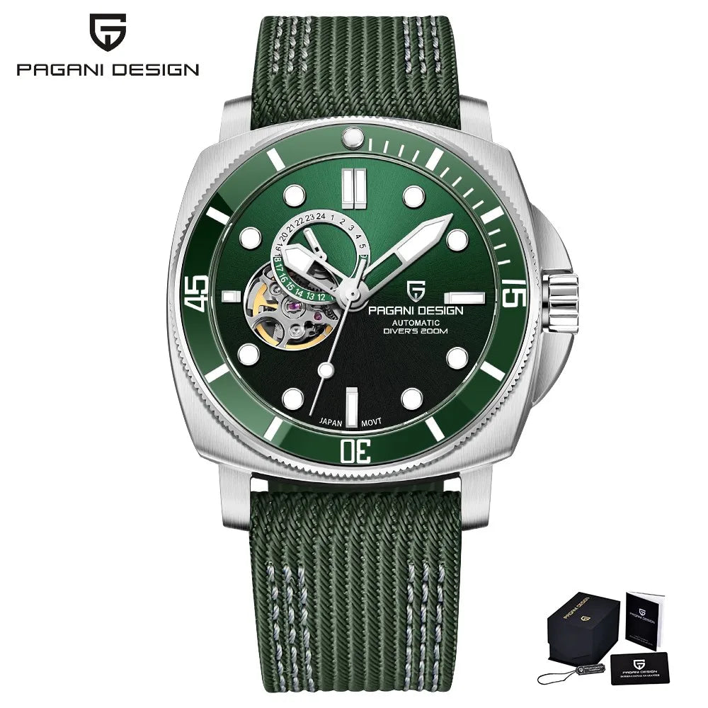 PAGANI DESIGN 2026 New NH39 Sports Automatic Men's Mechanical Watch Sapphire Stainless Steel 200m Waterproof Sports Reloj Hombre