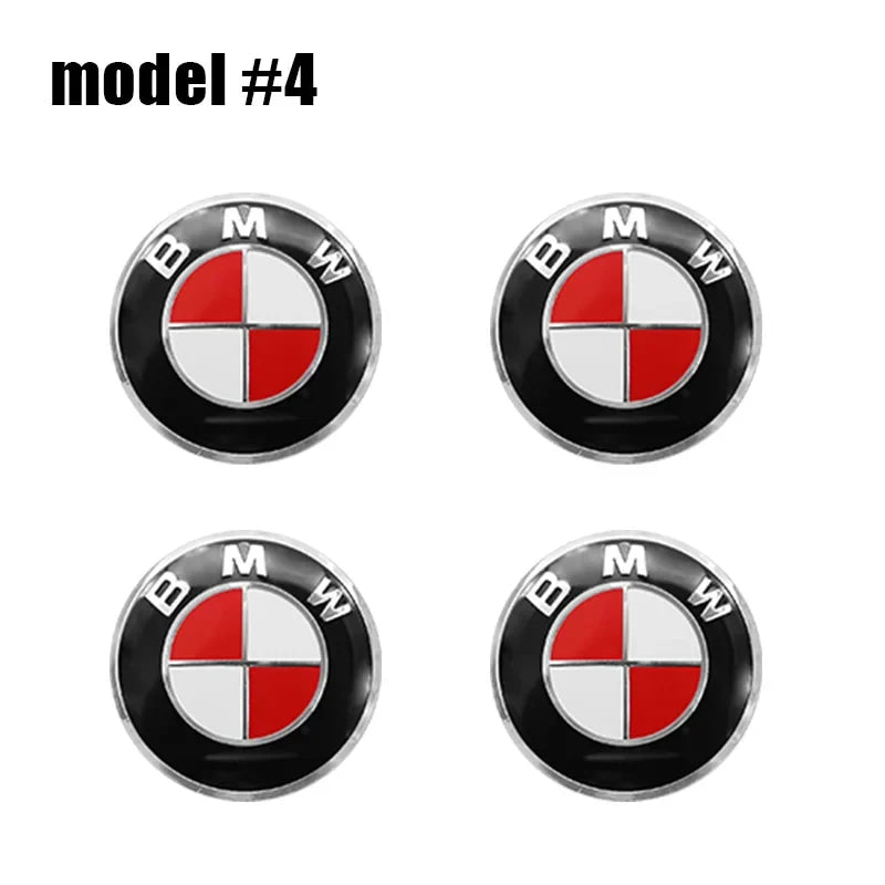 4Pc 56mm 60mm 65mm Car Wheel Center Hub Cap Rim Cover Stickers For BMW E36 E39 E46 E60 E90 E90 F01 F10 F30 G01 G20 G21 G30 G11 M