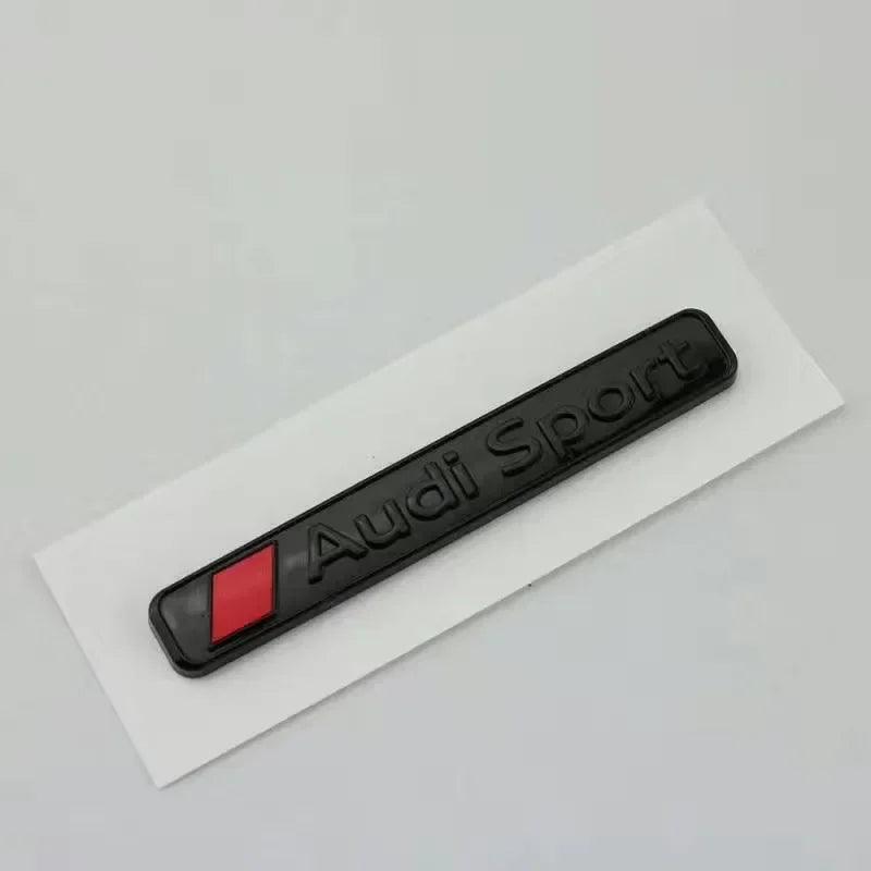 For AUDI S3 2010-2020 Car Front Grille Replace Emblem ABS Glossy Black Rear Badge Modified Sticker 4Ring Logo Sline Decoration