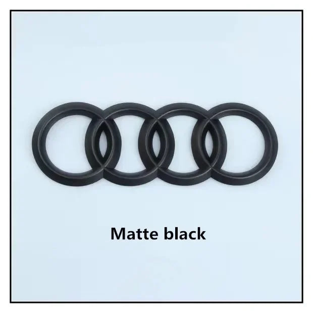 1Pc Audi directly covered front /Rear logo Emblem Refitted four-ring black Badge For Audi A4 A3 A5 A7 Q3 Q5 Q7 Q2 A6 Accessories