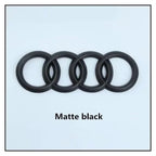 1Pc Audi directly covered front /Rear logo Emblem Refitted four-ring black Badge For Audi A4 A3 A5 A7 Q3 Q5 Q7 Q2 A6 Accessories