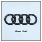 1Pc Audi directly covered front /Rear logo Emblem Refitted four-ring black Badge For Audi A4 A3 A5 A7 Q3 Q5 Q7 Q2 A6 Accessories