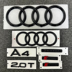 The new ABS letter 3D sticker Quattro Sline 2.0T is suitable for the modification of Audi A4 2008-2017 glossy black suitcase.