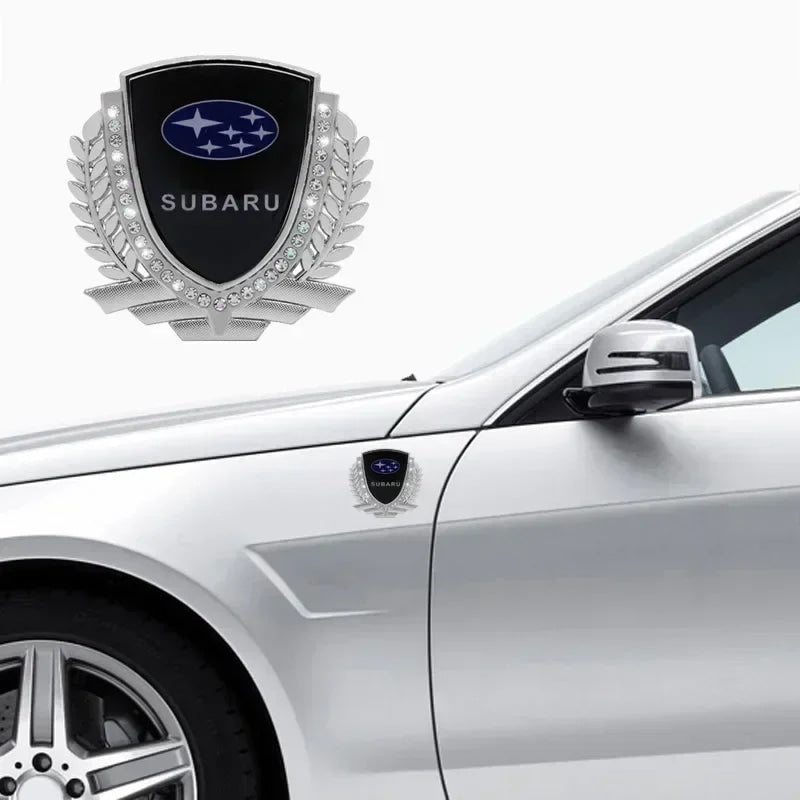 3D Car Window Side Emblem Rear Trunk Metal Badge Sticker Styling for Subaru Outback Impreza Forester Levorg XV STI Ascent Legacy
