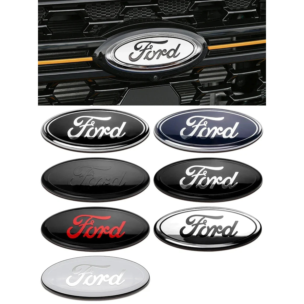 Ford Metal Full Size Front Rear Markings Car Logo For Focus Mondeo Ranger Fiesta Front Rear Trunk Emblem Metal Cover Sticker